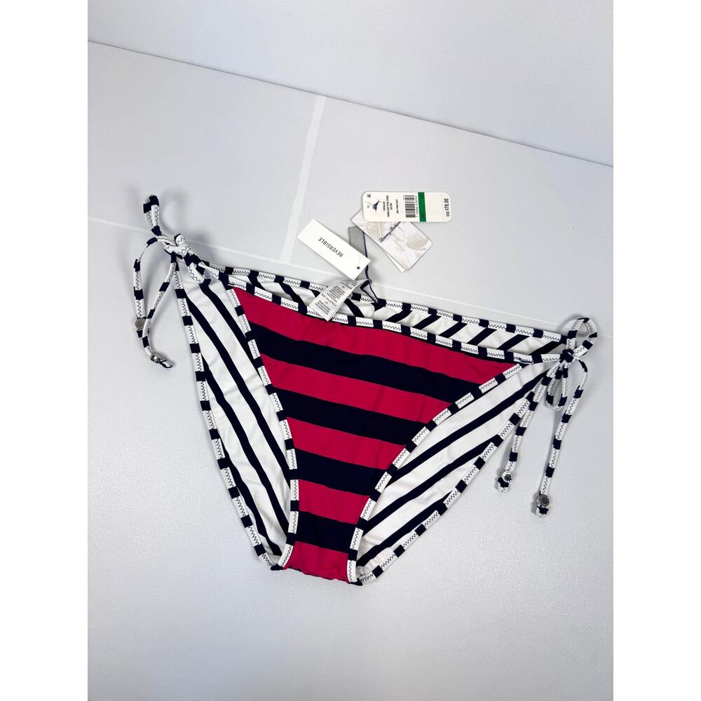 Tommy Bahama Reversible UPF 50 Tie Side Hipster Bikini Bottom Womens L NWT